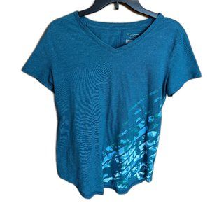 TEK GEAR DRYTEK V-NECK SHORT‎ SLEEVE PERFORMANCE TOP
